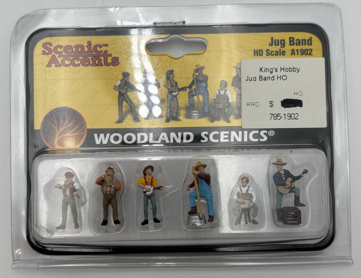 Woodland Scenics A1902 HO Scenic Accents Jug Band Figures (Set of 6)