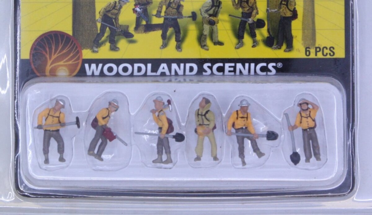 Woodland Scenics A1919 HO Scenic Accents Smoke Jumper Figures (Set of 6)