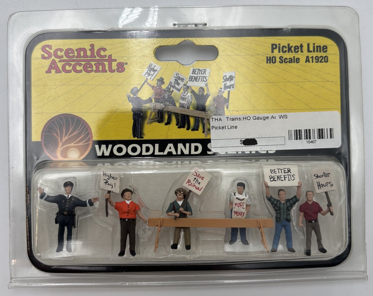 Woodland Scenics A1920 HO Scenic Accents Picket Line Figures (Set of 6)
