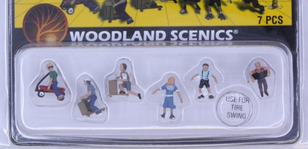 Woodland Scenics A1921 HO Scenic Accents Playtime Figures (Set of 7)