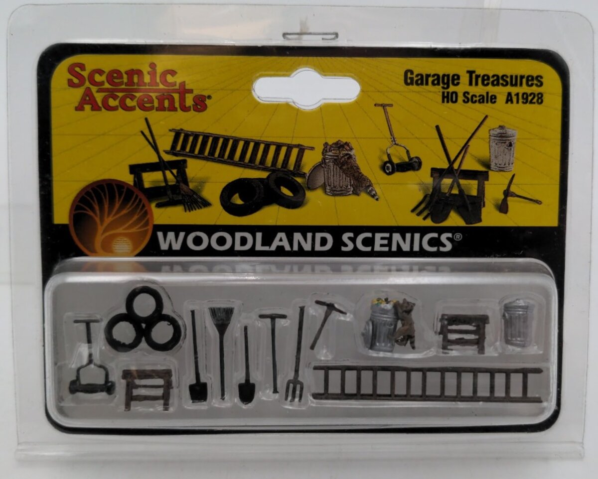Woodland Scenics A1928 HO Scale Scenic Accents Garage Treasures (Set of 13)