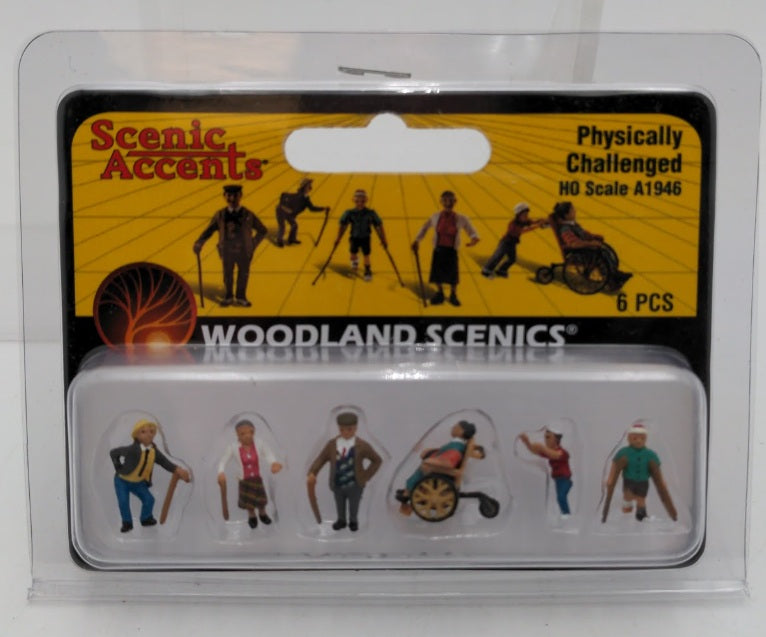 Woodland Scenics A1946 HO Scenic Accents Physically Challenged Figures(Set of 6)