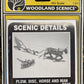 Woodland Scenics D210 HO Scenic Details Plow, Disc, Horse & Man Metal Kit
