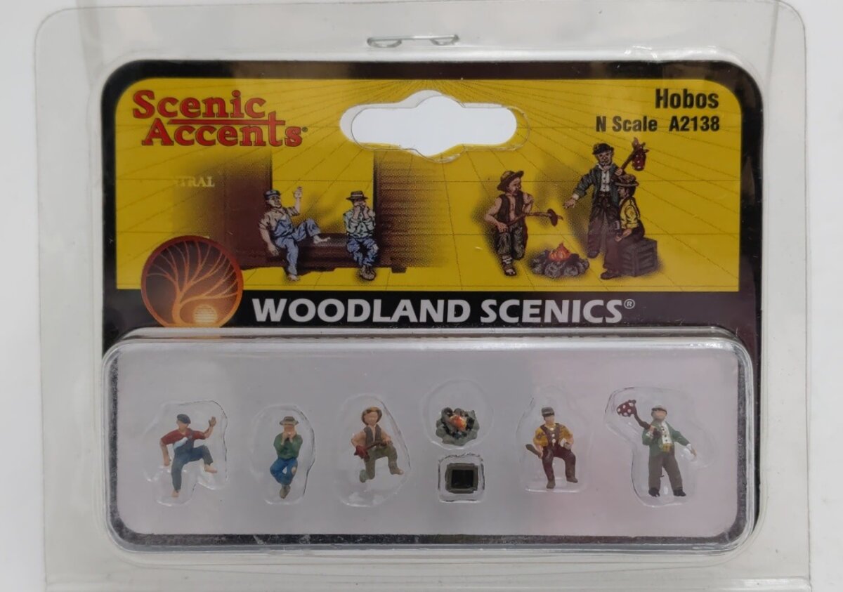 Woodland Scenics A2138 N Scenic Accents Hobos Figures (Set of 7)