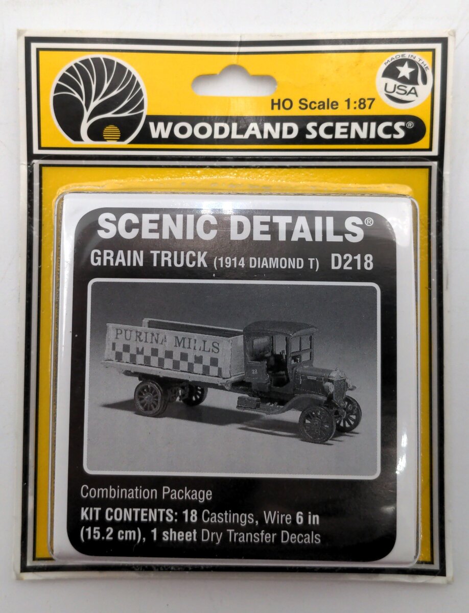 Woodland Scenics D218 HO Scenic Details Grain Truck Purina 1914 Diamond T Kit
