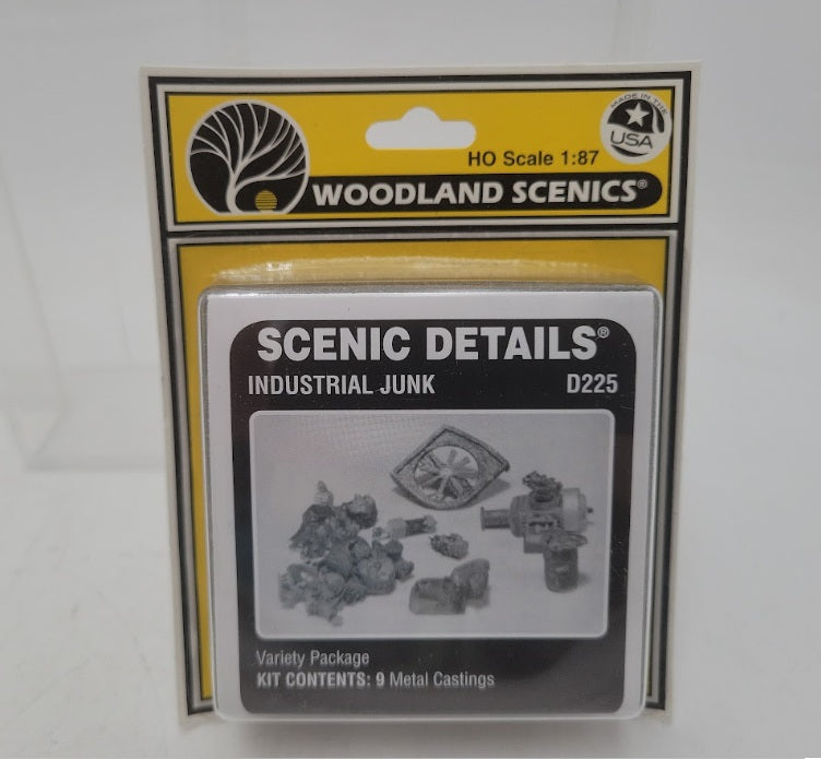 Woodland Scenics D225 HO Scale Scenic Details Industrial Junk Set White Metal