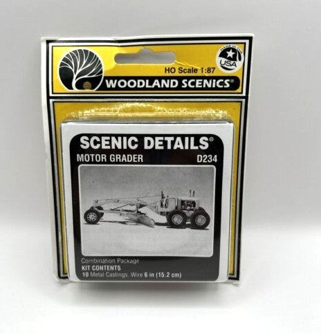 Woodland Scenics D234 HO Scale Scenic Details Motor Grader CAT # 112 Metal Kit