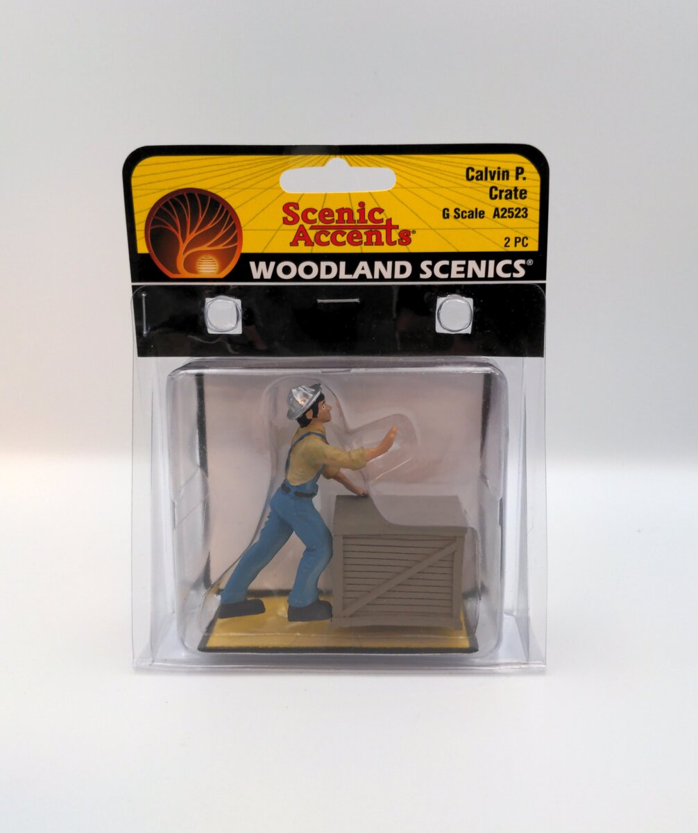 Woodland Scenics A2523 G Dock Worker with Crates Figures (Set of 2)