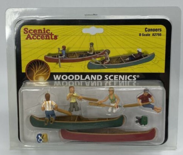 Woodland Scenics A2755 O Scale Scenic Accents Canoers (Set of 8)