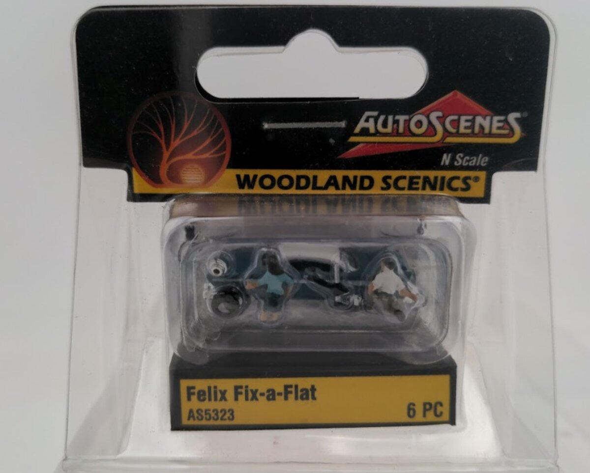 Woodland Scenics AS5323 N Scale AutoScenes Felix Fix-a-Flat