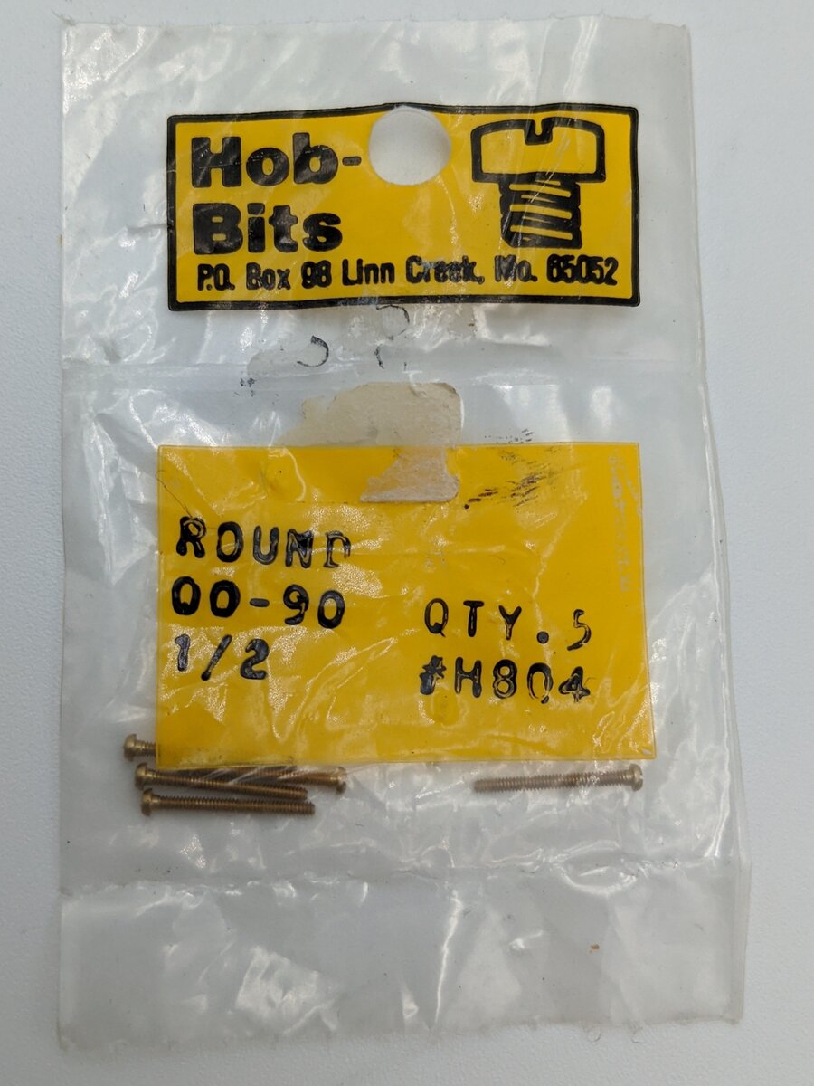 Woodland Scenics H804 Hob-Bits 00-90 1/2" Round Head Screws (Pack of 5)