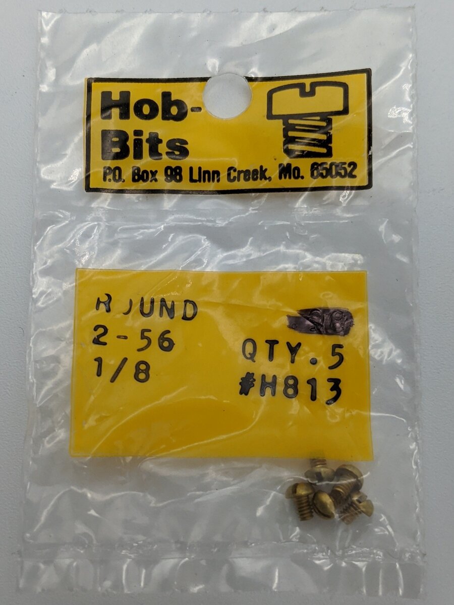 Woodland Scenics H813 Hob-Bits 2-56 1/8" Round Head Screws (Pack of 5)