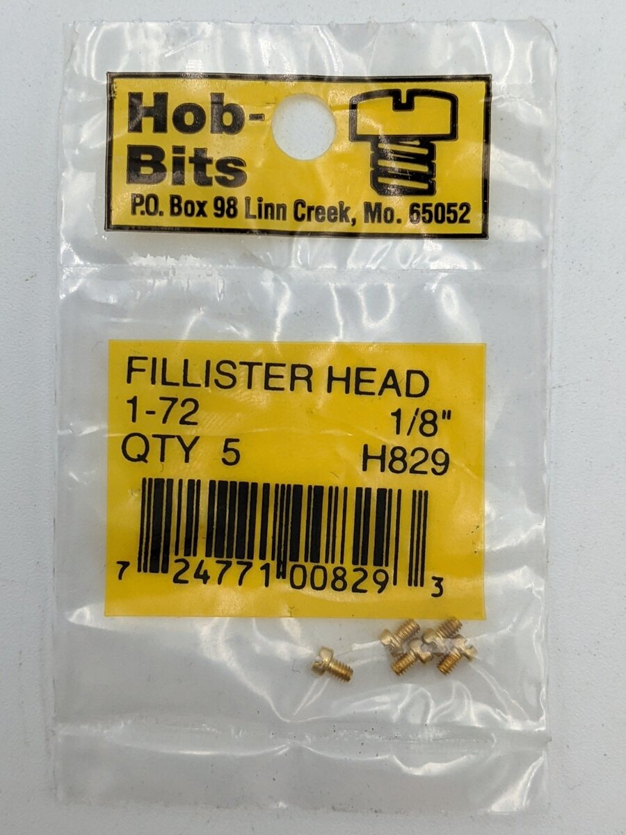 Woodland Scenics H829 Hob-Bits 1-72 1/8" Fillister Head Screw (Pack of 5)