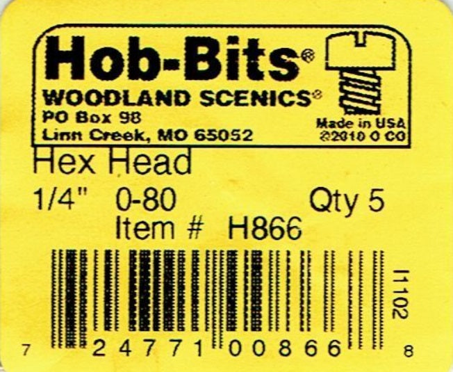 Woodland Scenics H866 Hob-Bits 0-80 1/4