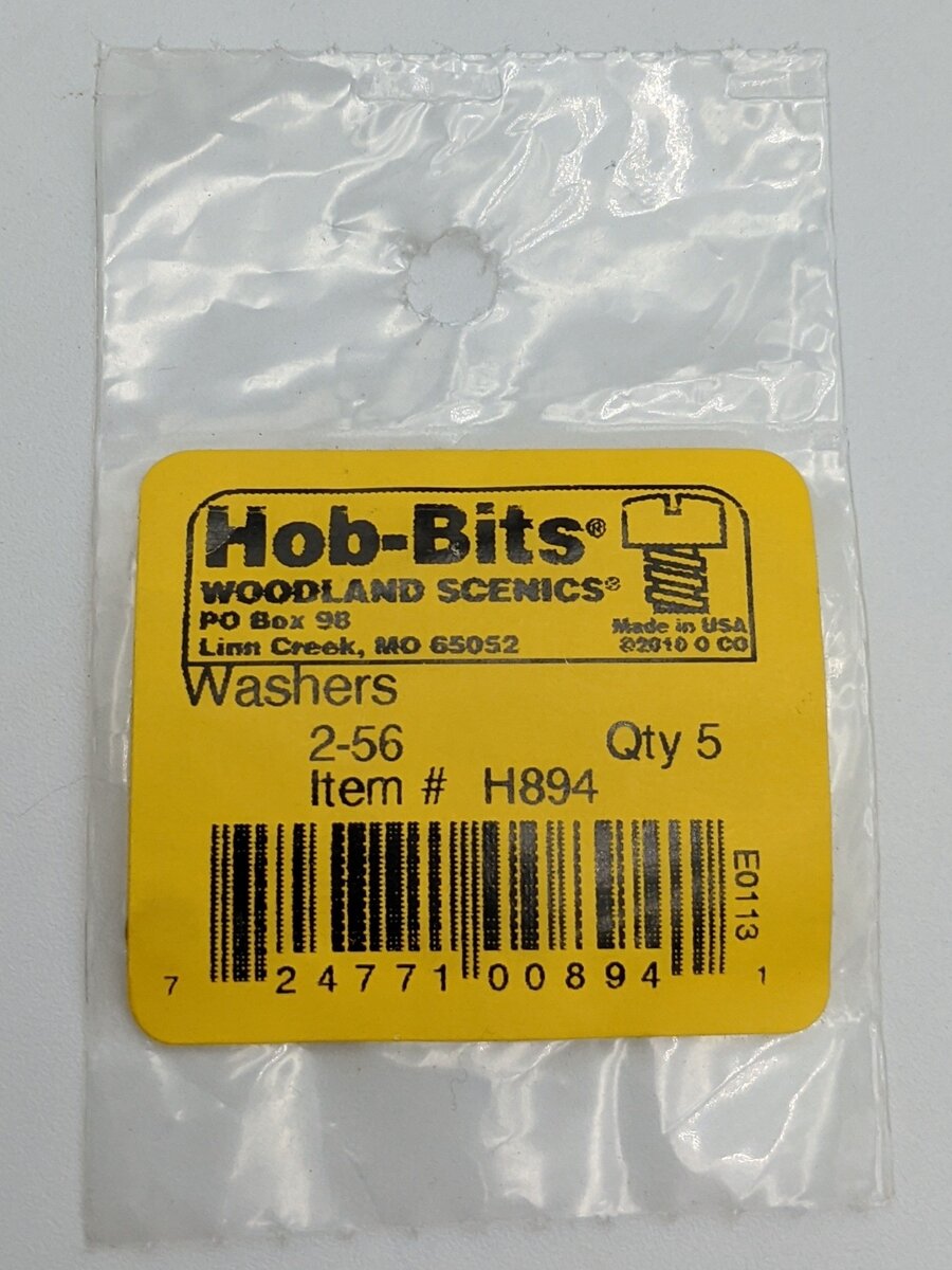 Woodland Scenics H894 Hob-Bits 2-56 Washers (Pack of 5)