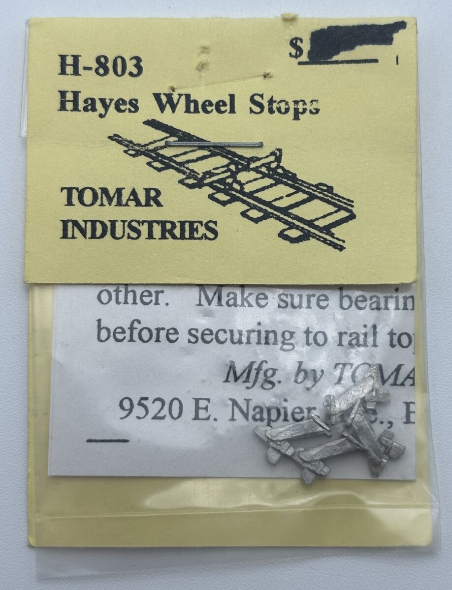 Tomar Industries H-803 HO ScaleHayes Wheel Stops (Pack of 4)