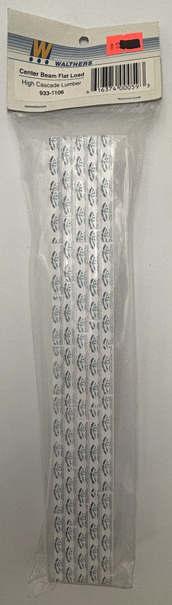 Walthers 933-1106 HO High Cascade Lumber Center Beam Flat Load