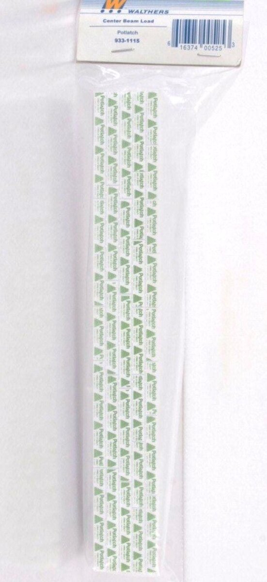 Walthers 933-1115 HO Scale Potlatch Centerbeam Flat Car Load