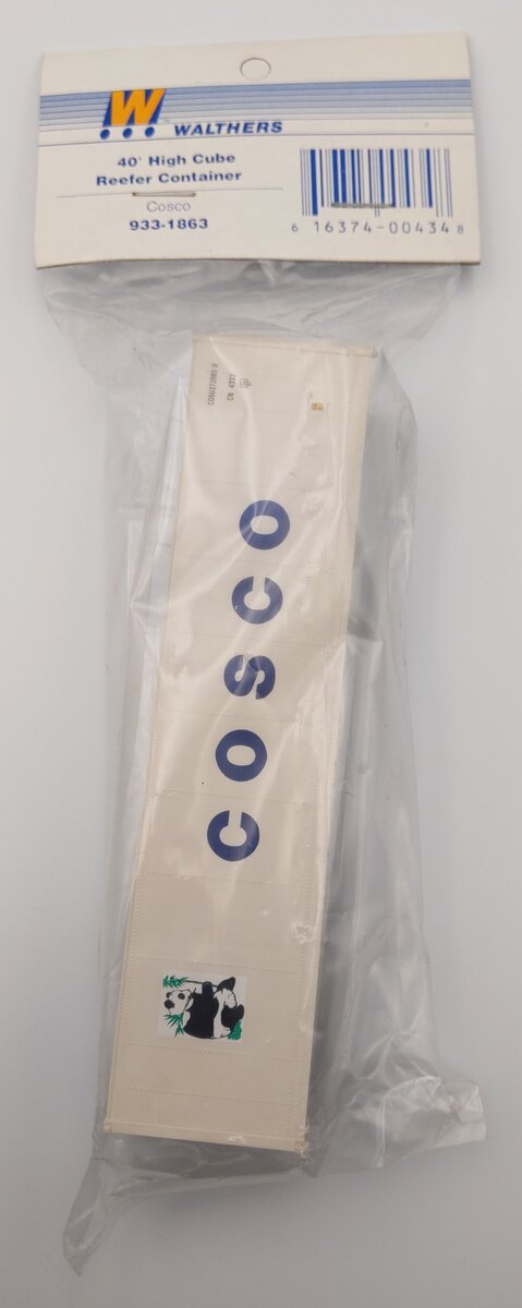 Walthers 933-1863 HO Scale Plastic 40' High Cube Reefer Container - Cosco