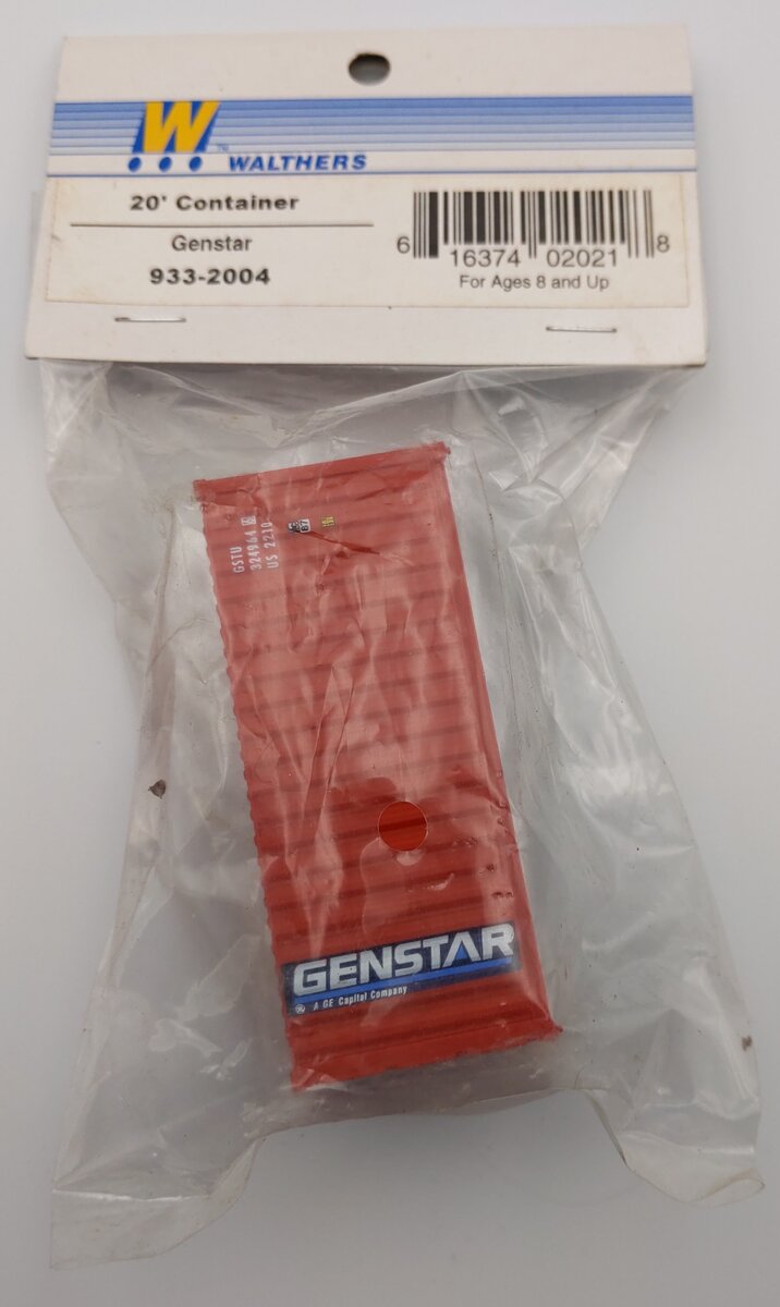Walthers 933-2004 HO Scale Plastic 20' Container - Genstar