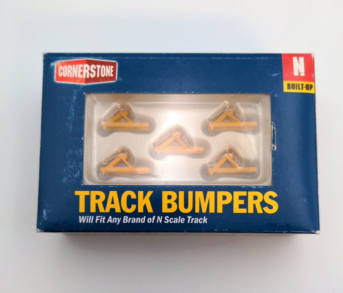 Walthers 933-2602 N Scale Yellow Track Bumpers Built-ups (Pack of 5)