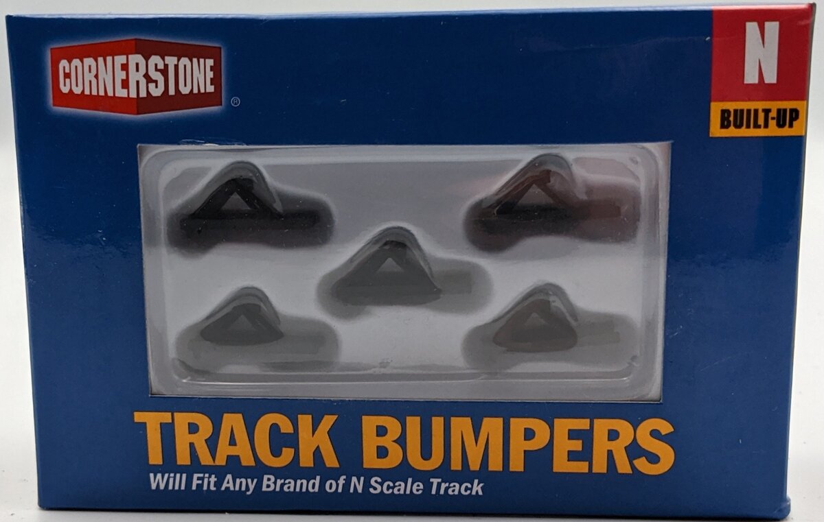 Walthers 933-2605 N Scale Dark Gray Track Bumpers (Box of 5)