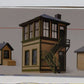 Walthers 933-2803 HO Trackside Structures Set Cream Siding Railroad Green Trim