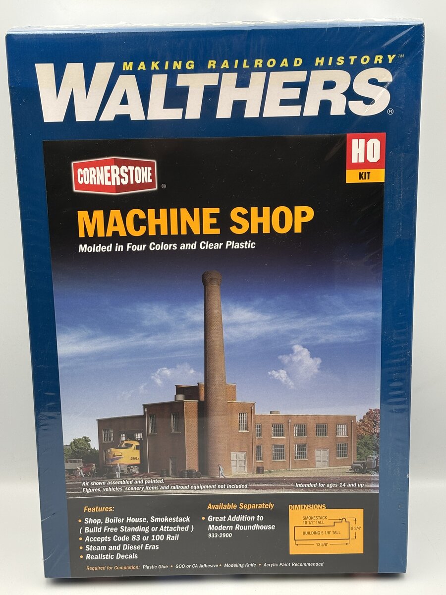 Walthers 933-2902 HO Scale Machine Shop Building Industrial Structure Kit