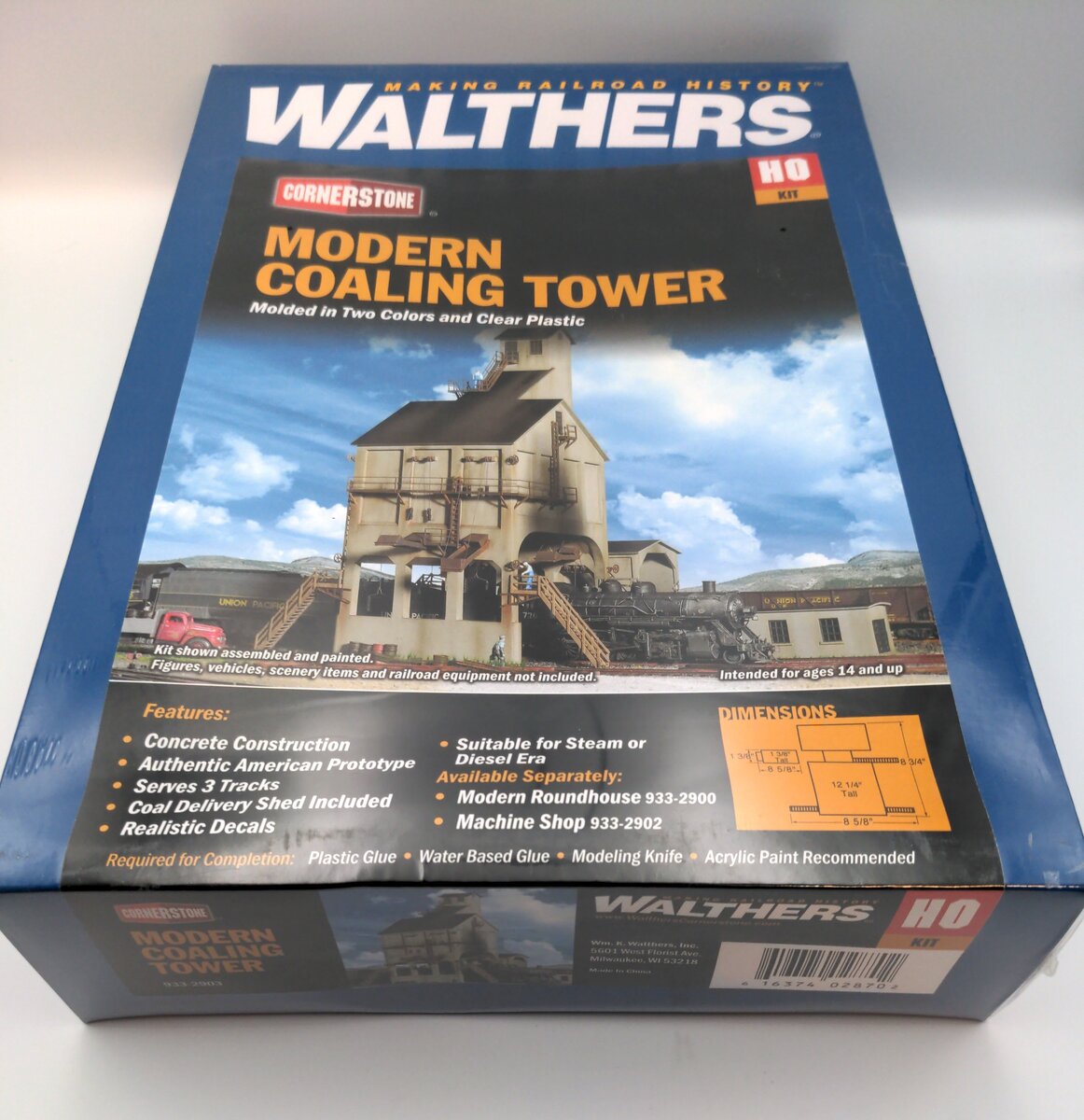Walthers 933-2903 HO Scale Modern Coaling Tower Industrial Building Kit