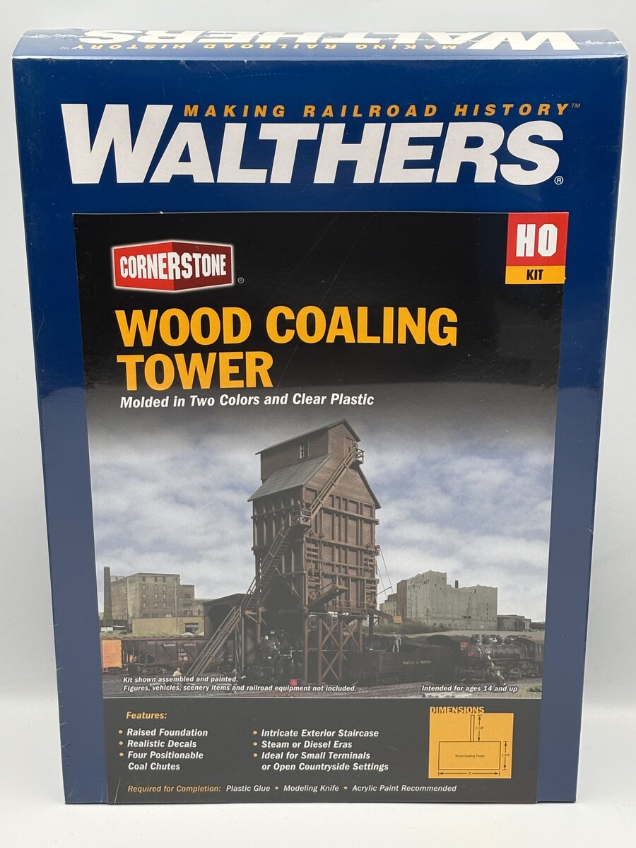 Walthers 933-2922 HO Scale Wood Coaling Tower Industrial Structure Kit