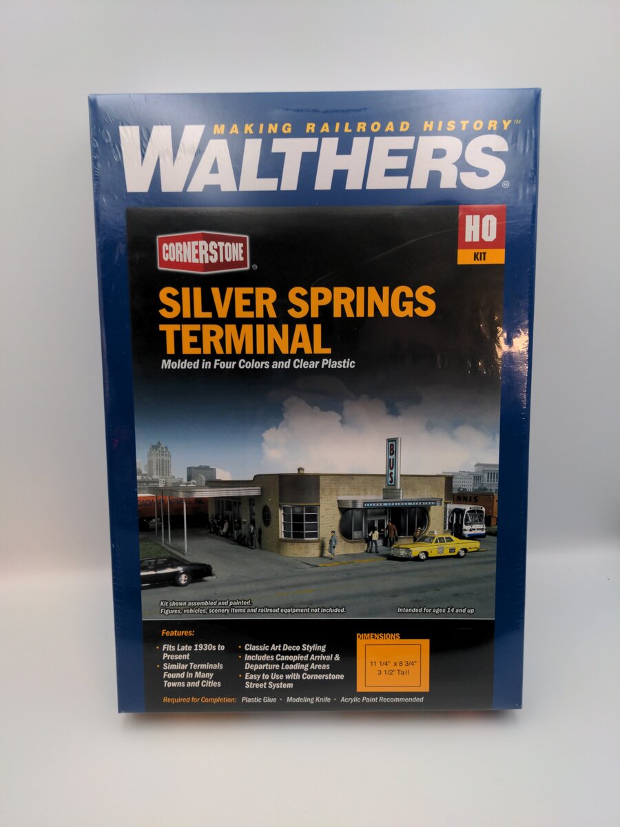 Walthers 933-2934 HO Scale Silver Springs Bus Terminal Building Kit