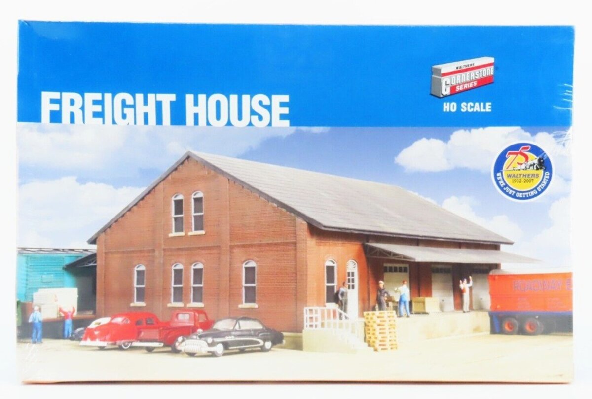 Walthers 933-2954 HO Scale Cornerstone Series Brick Freight House Building Kit