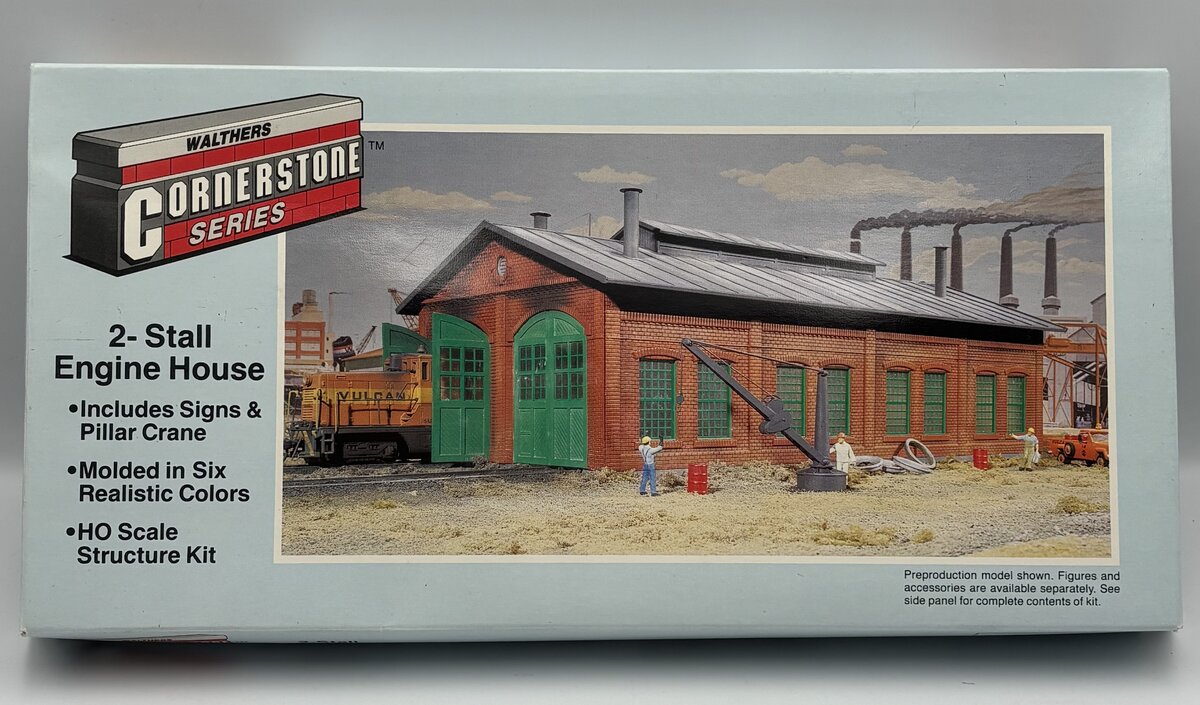 Walthers 933-3007 HO Cornerstone Series 2-Stall Engine House Building Kit