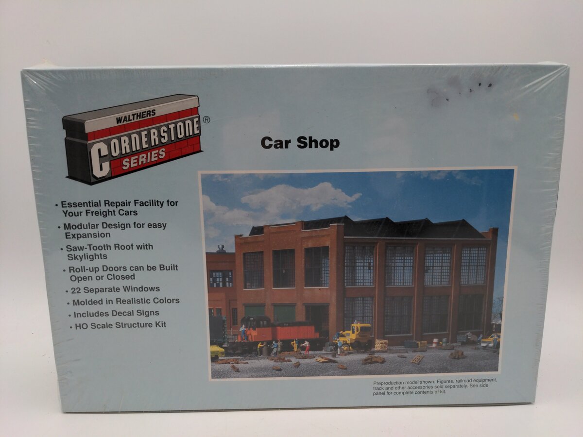 Walthers 933-3040 HO Car Shop Cornerstone Series Plastic Building Kit