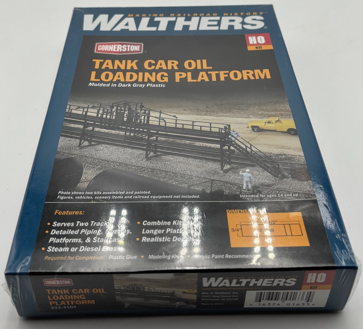 Walthers 933-3104 HO Scale Tank Car Oil Loading Platform Building Kit