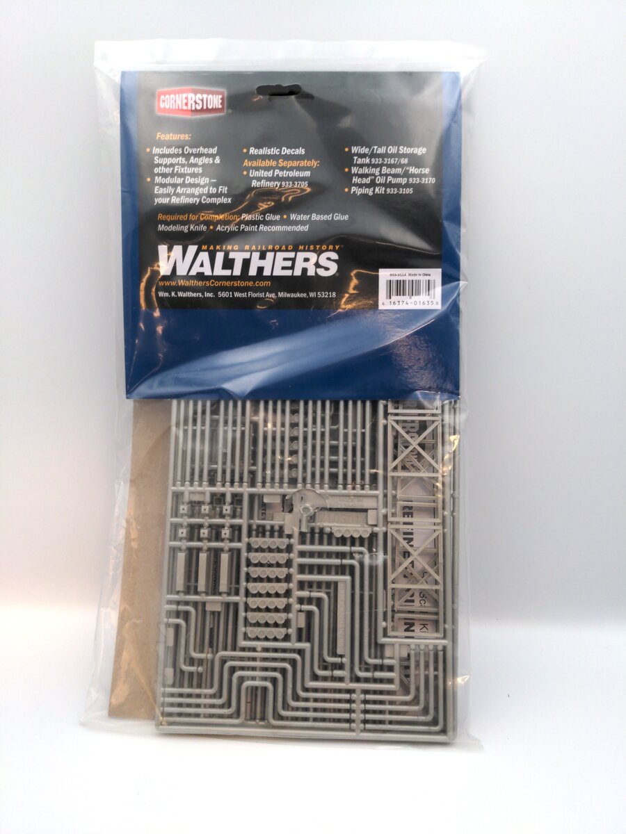 Walthers 933-3114 HO Scale Cornerstone Series Refinery Piping Building Kit