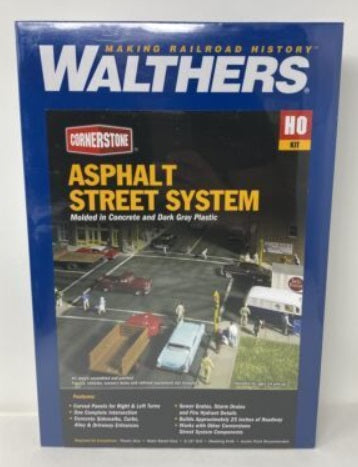 Walthers 933-3194 HO Scale Asphalt Street System Building Kit
