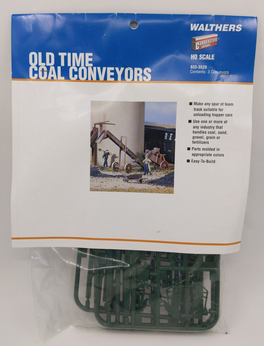 Walthers 933-3520 HO Old-Time Coal Conveyors Kit (Pack of 3)