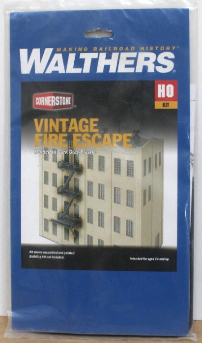 Walthers 933-3729 HO Scale Vintage Fire Escape & Details Kit