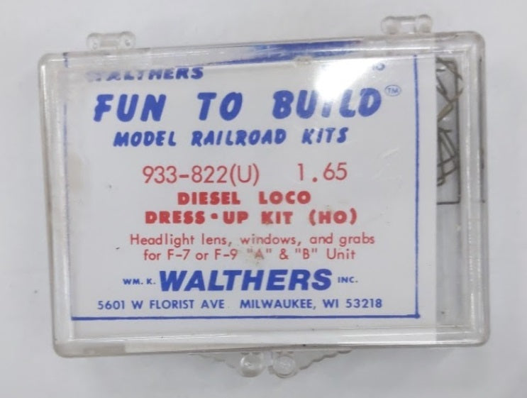 Walthers 933-822 HO Athearn F7 and F9 A/B Units Diesel Dress-Up Kit