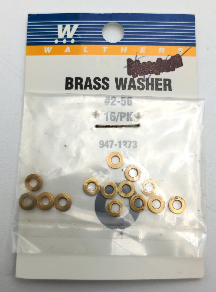 Walthers 947-1273 #2 Brass Washers (Pack of 16)