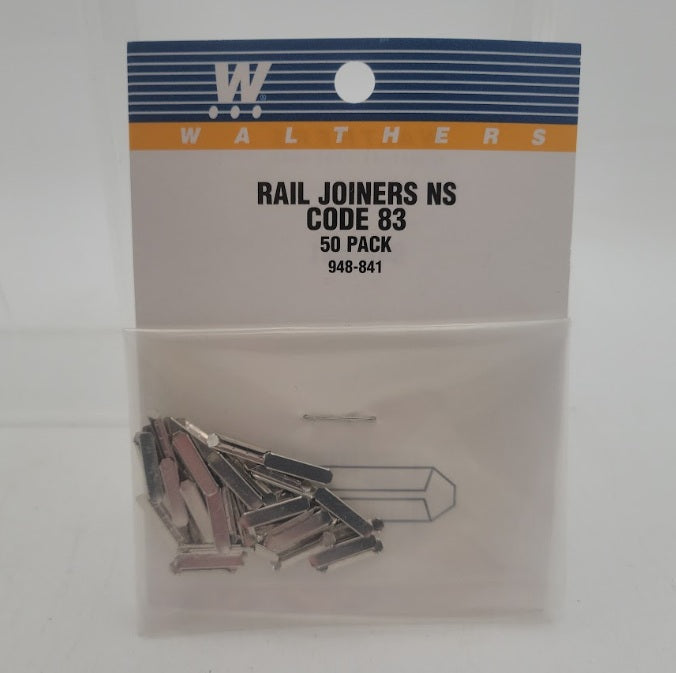 Walthers 948-841 HO Scale Code 83 Nickel Silver Rail Joiners (Pack of 50)