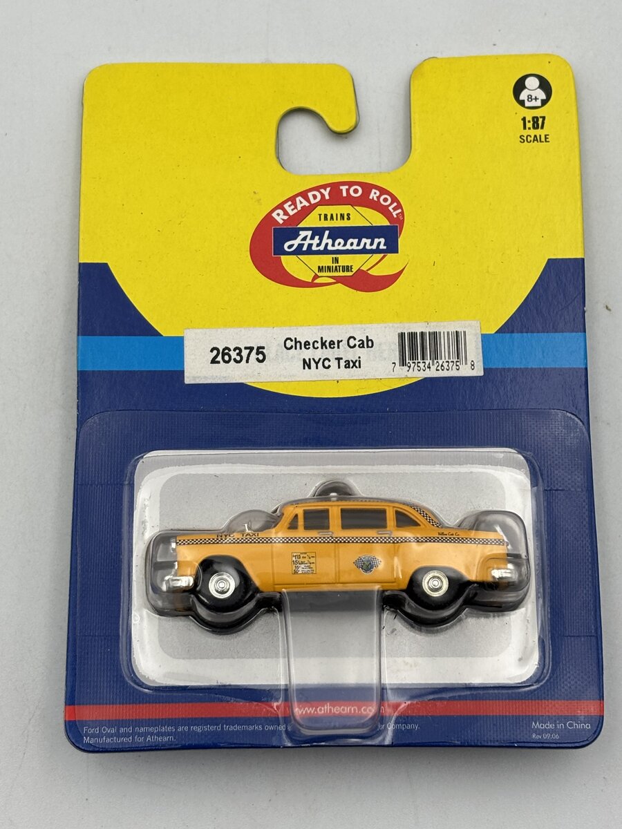 Athearn 26375 HO New York Yellow Checker A8 Taxi