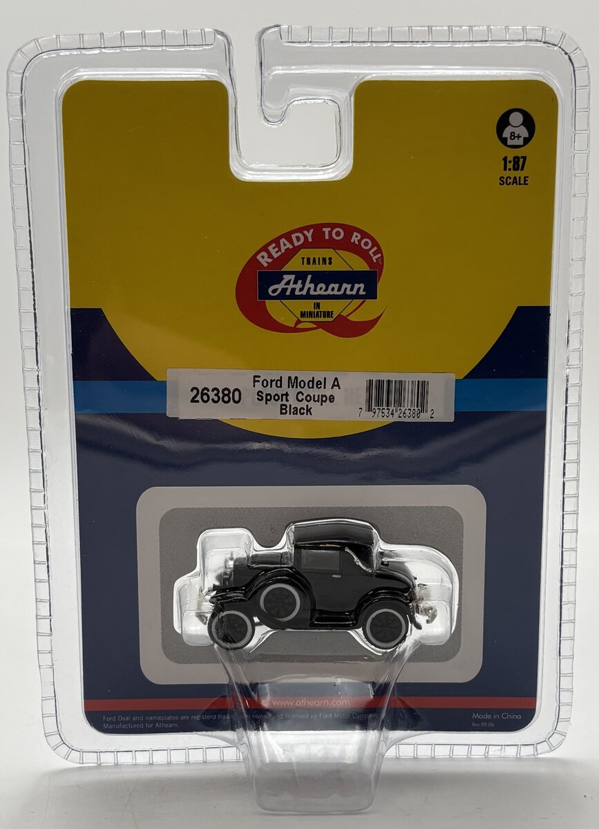 Athearn 26380 1:87 Ready To Roll Black Ford Model A Sport Coupe