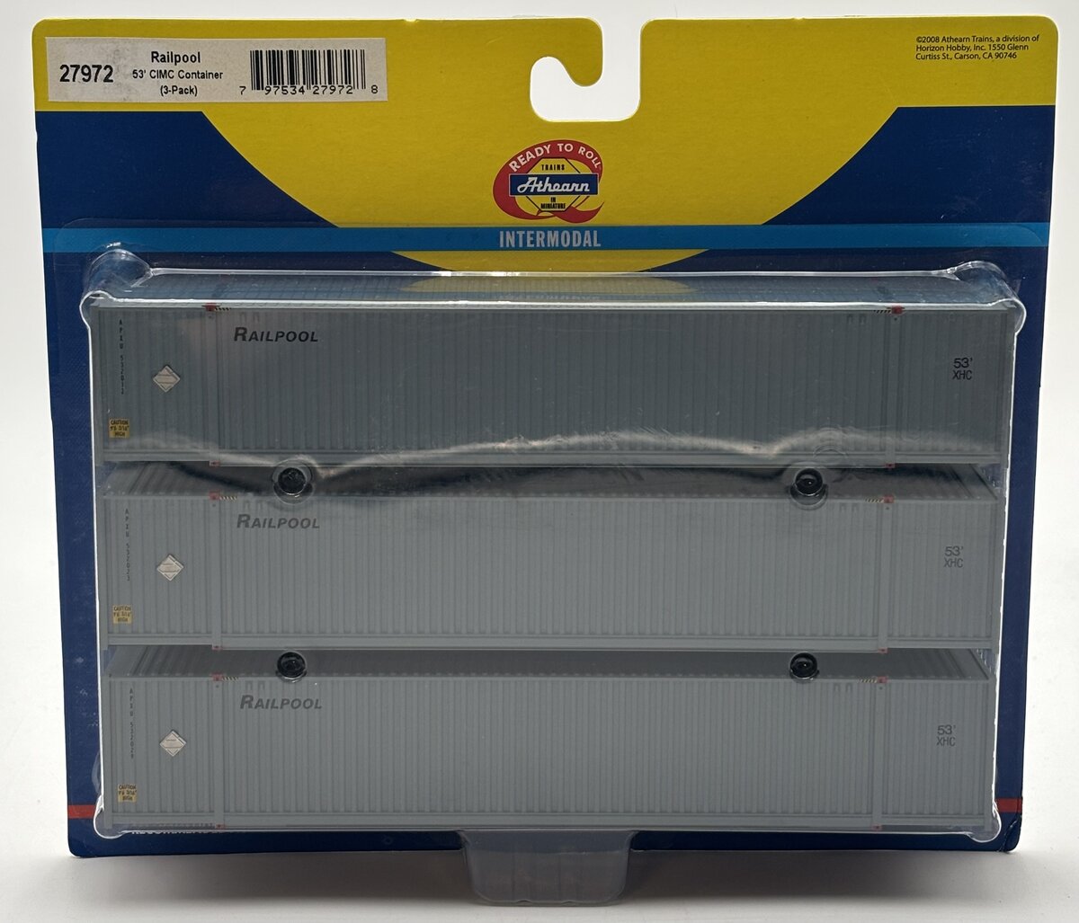 Athearn 27972 HO RTR Railpool 53'' CMIC Intermodal Containers (Pack of 3)