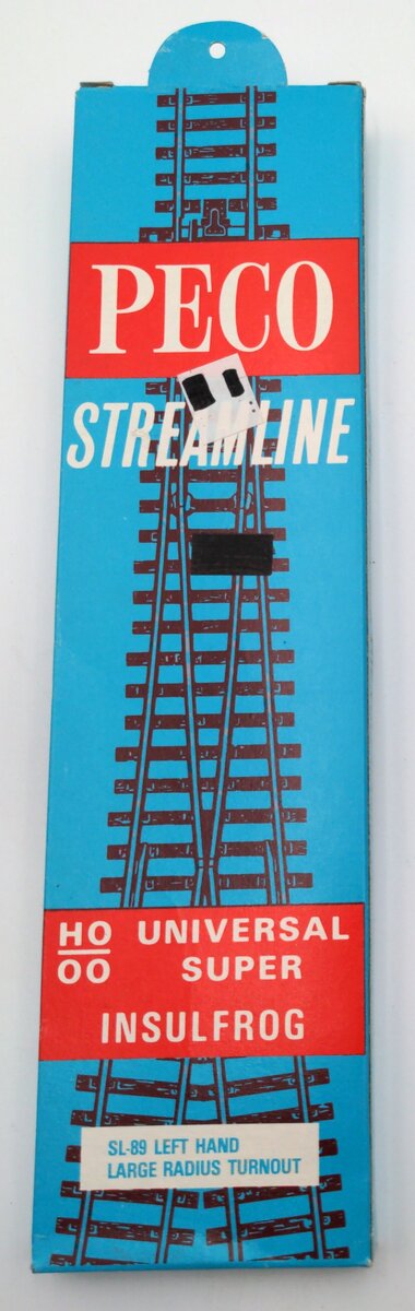 Peco SL-89 HO/OO Scale Code 100 12° 60" Large Radius Left Hand Switch Turnout