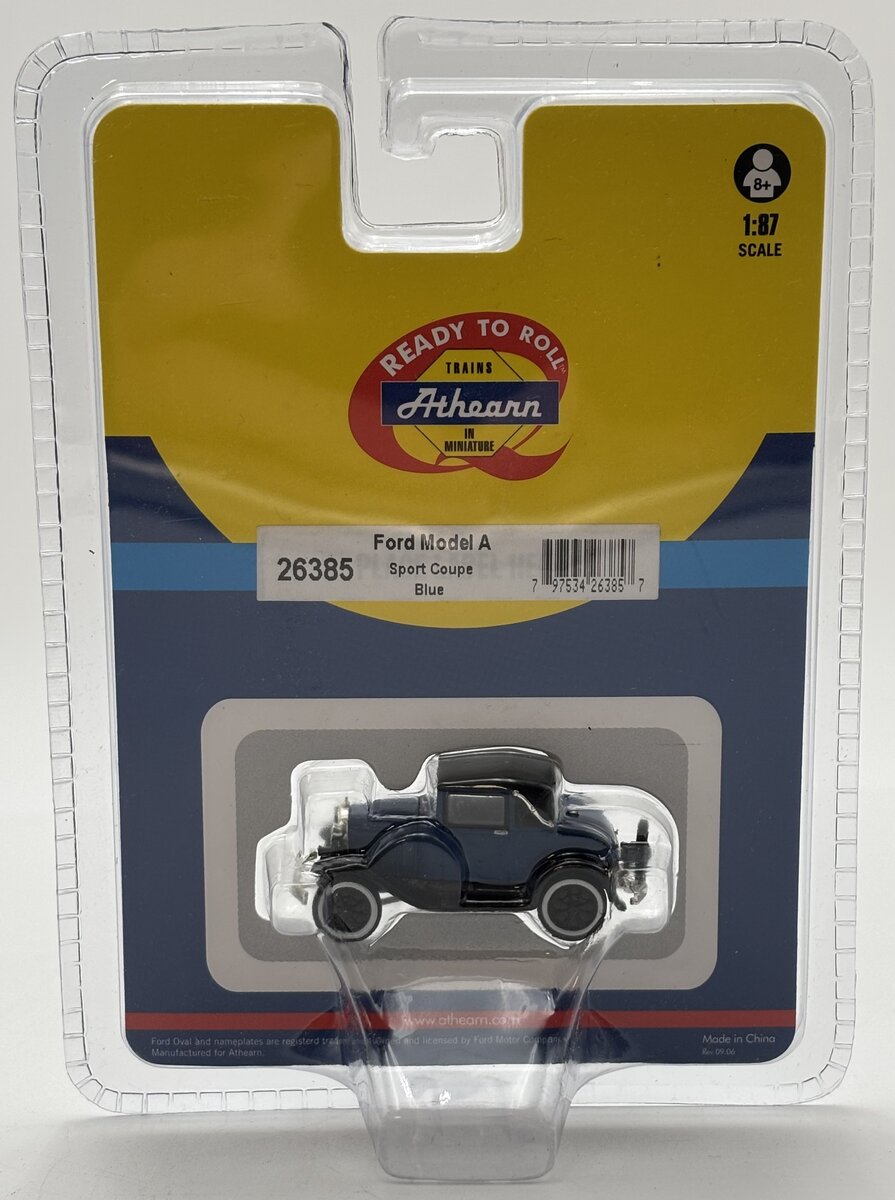 Athearn 26385 1:87 HO Blue Ford Model A Sport Coupe