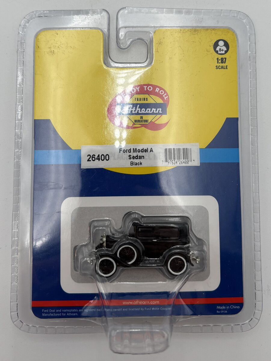 Athearn 26400 1: 87 HO Black Ford Model A Sedan Ready-to-Roll