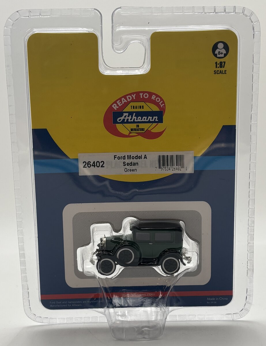 Athearn 26402 HO Ready To Roll Dark Green Model A Sedan