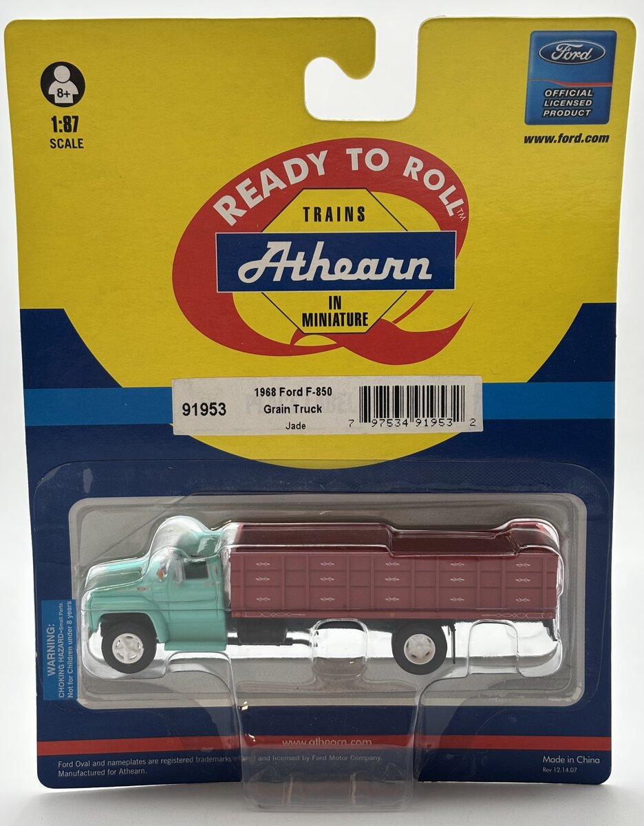 Athearn 91953 HO Green Cab Ford F-850 Grain Truck - RTR